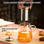 Théière en verre Borosilicate transparent