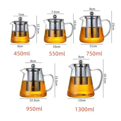 Théière en verre Borosilicate transparent