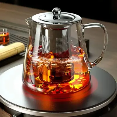 Théière en verre Borosilicate transparent